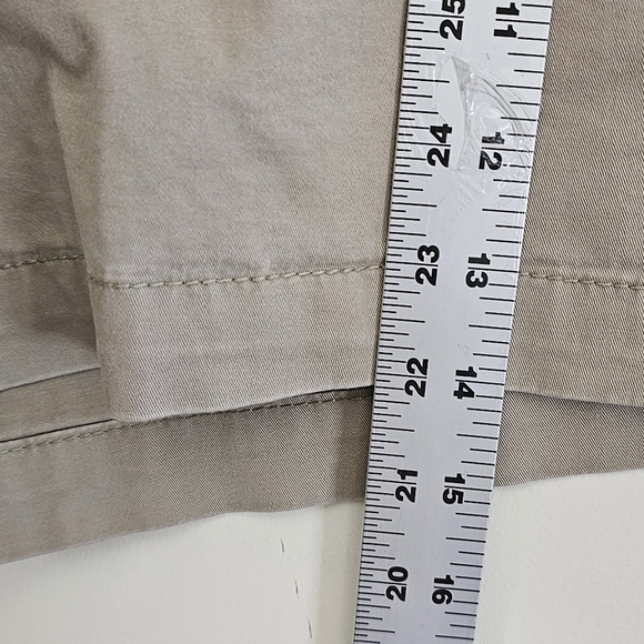 Faded Glory Tan-Khaki Chino Bermuda Shorts 16 - Picture 5 of 6